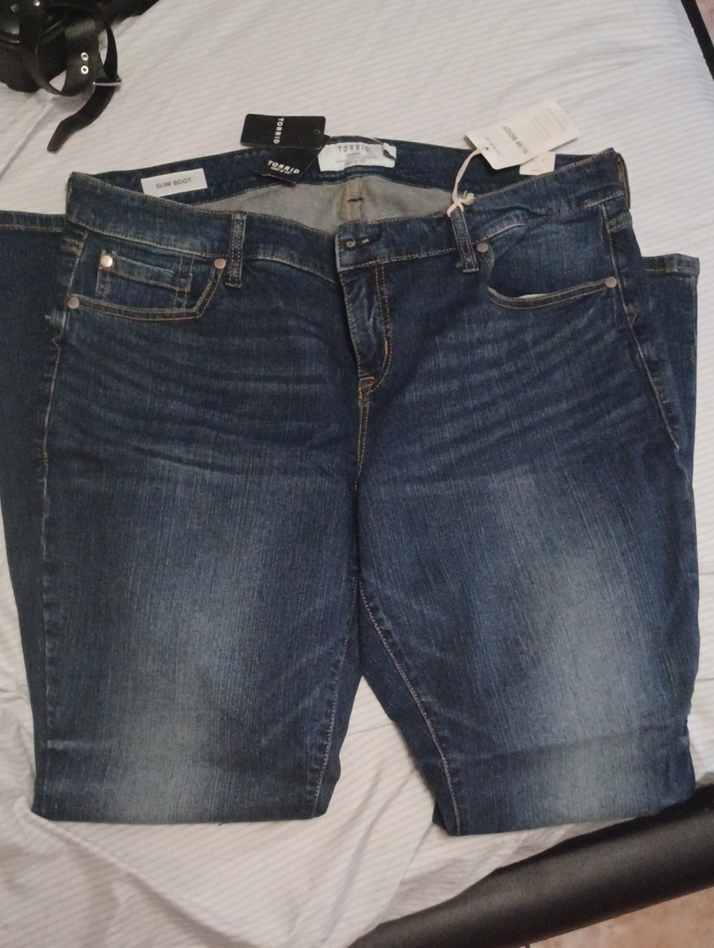 torrid Dark Blue Slim Boot Jeans